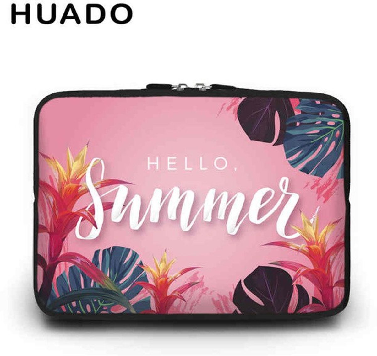 Luxe Laptophoes met Zomer Print Hello Summer | 13 inch | Ritssluiting | Laptop Accessoires